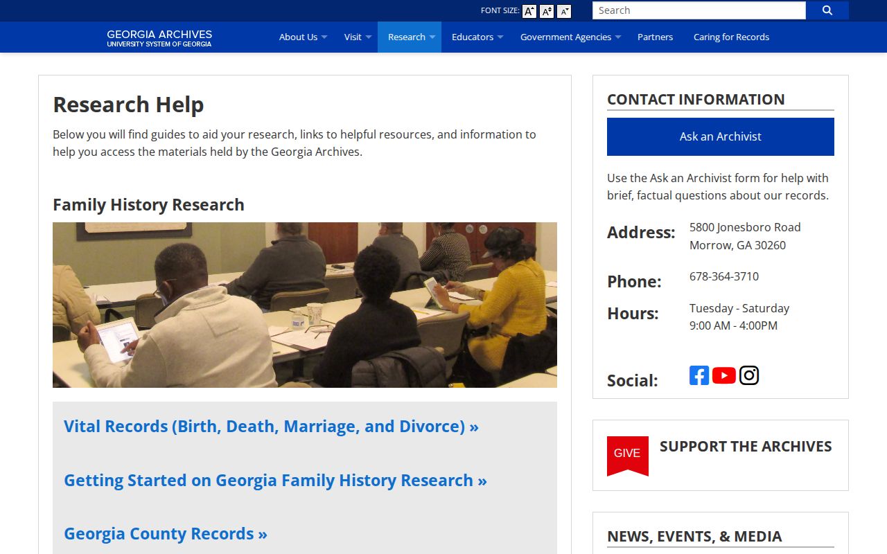 Georgia Archives research page for older Brantley County records
